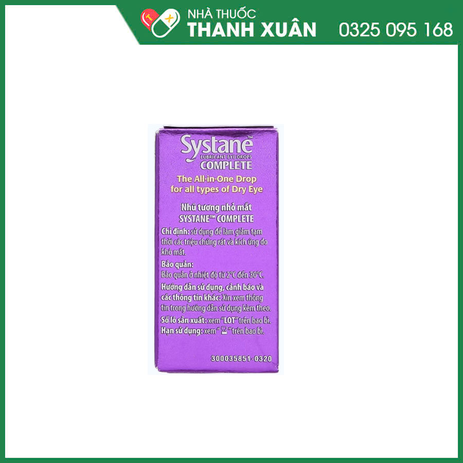 Systane Complete làm giảm tạm thời các triệu chứng rát và kích ứng do khô mắt